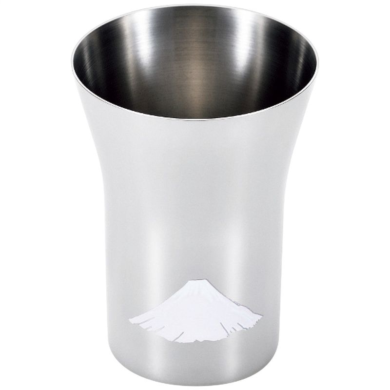 燕熟の技 感温ステンレスタンブラー300ml 赤富士