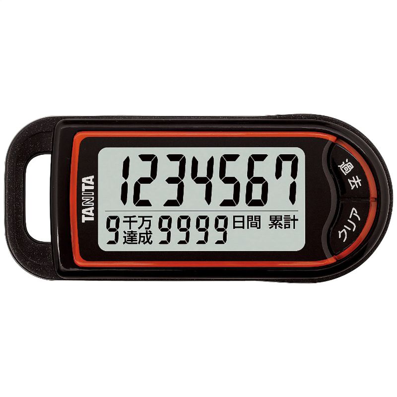 タニタ 3Dセンサー搭載歩数計 億歩計(ブラック)