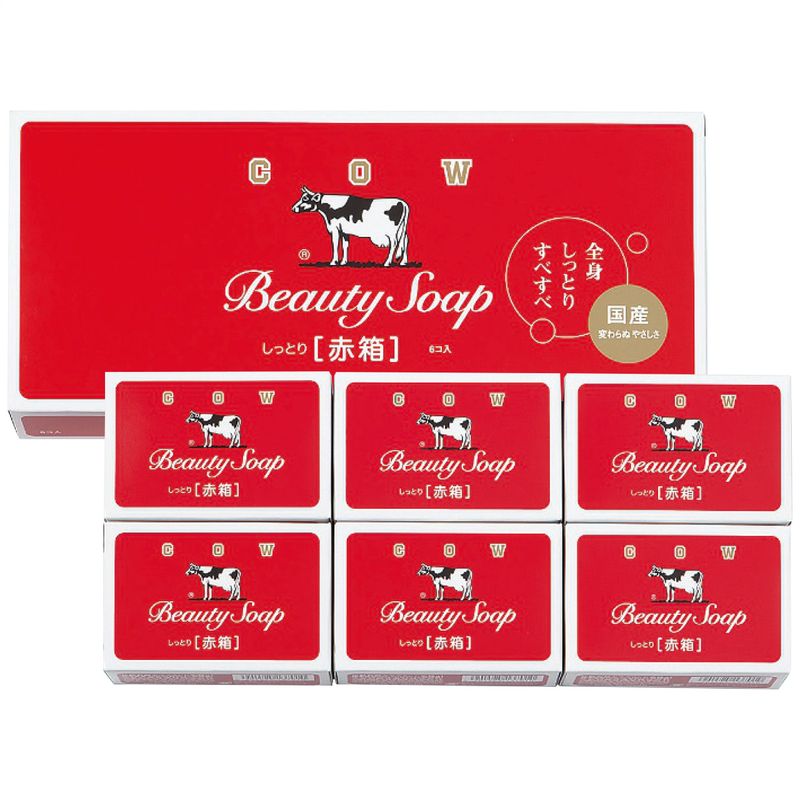 牛乳石鹸 赤箱6個入