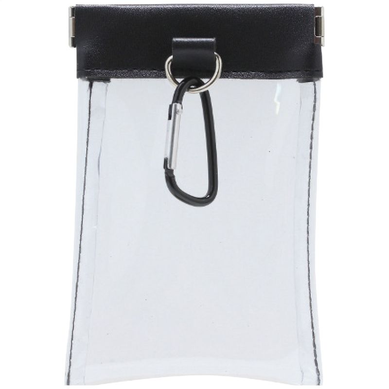 クリアばねぐちポーチ(カラビナ付)