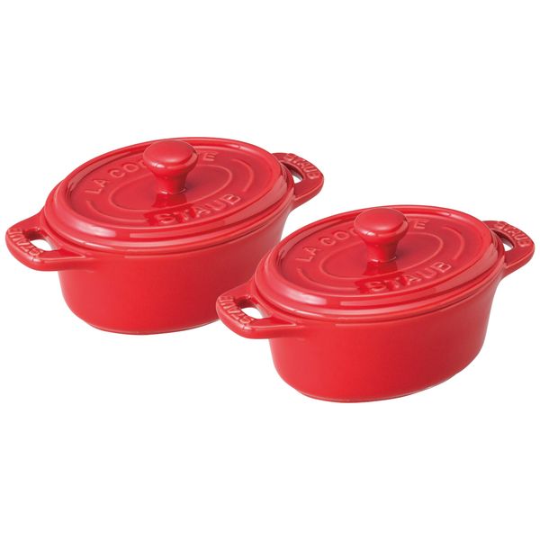 ストウブ セラミックオーバルペア(チェリー)