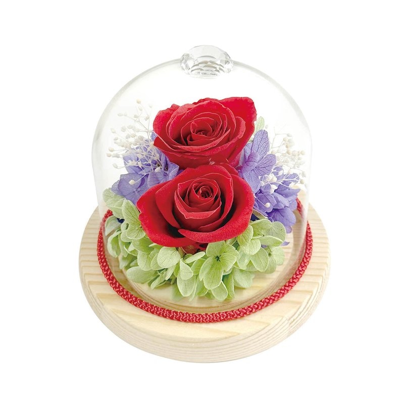 母の日 ジュエルガラスドーム　レッド