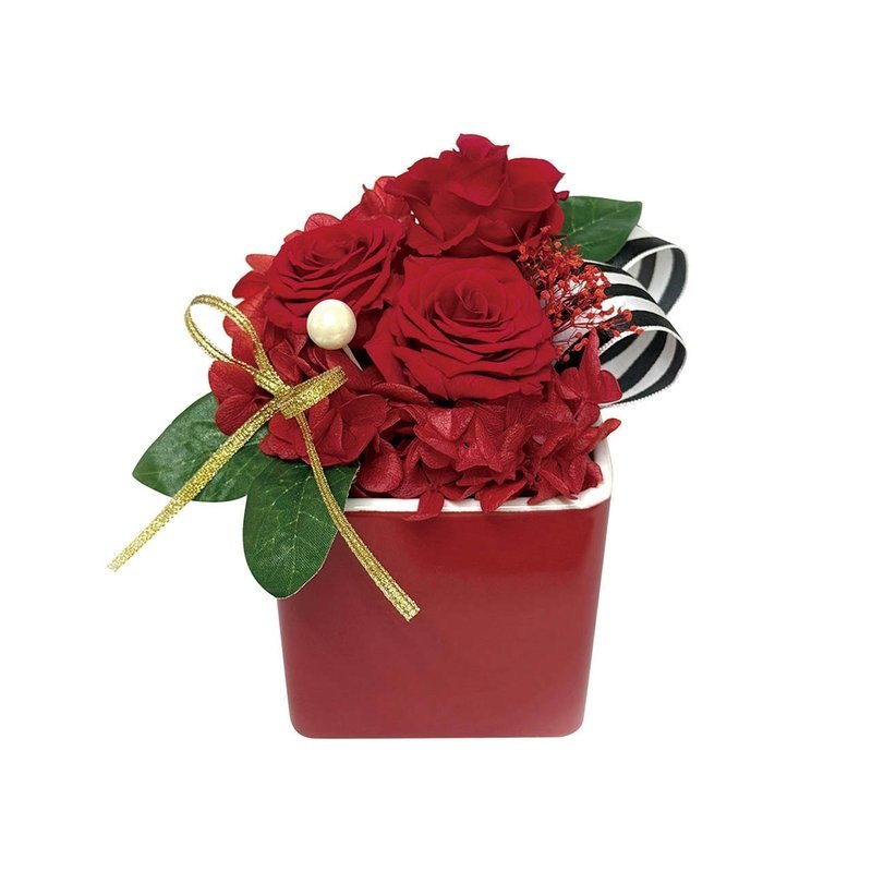 母の日 ギフトアレンジメント　エクラン　レッド