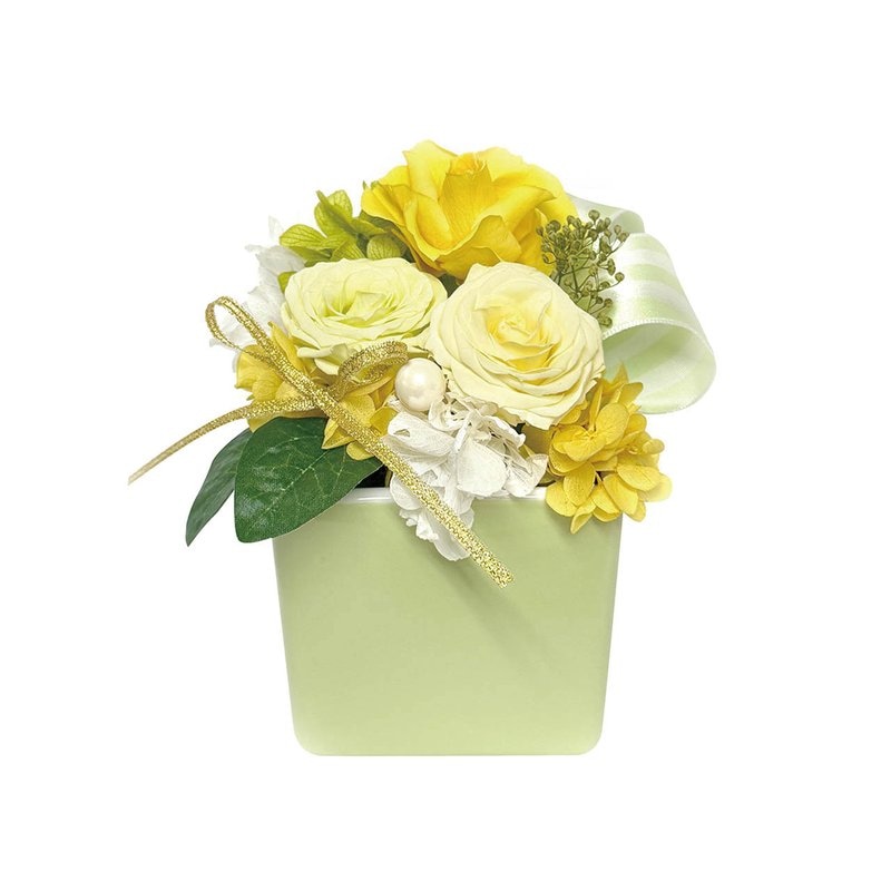 母の日 ギフトアレンジメント　エクラン　イエロー