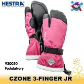 HESTRA إȥ CZONE 3-FINGER JR Fuchsia Ivory 32532  ˥ Ȥߥȥ ä å 