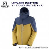  2021 SALOMON UNTRACKED JACKET MEN LC1402400 CUMIN DARK DENIM HEATHER