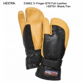 إȥ HESTRA 33882 3-Finger GTX Full LEATHER 100701 BlackTan 餫ץ  ä 3ܻإߥȥ  ǥ 