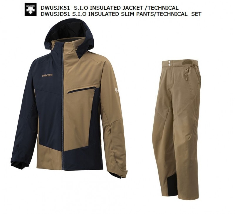 ǥ  ¨Ǽ 2022 DESCENTE DWUSJK51 S.I.O INSULATED JACKET TECHNICAL DWUSJD51 S.I.O SLIM PANTS  BROWN 岼å