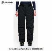 ɥ  2023  2024 GOLDWIN G-Solid Color Wide Pants G33355B BK ֥å 󥺥ѥ