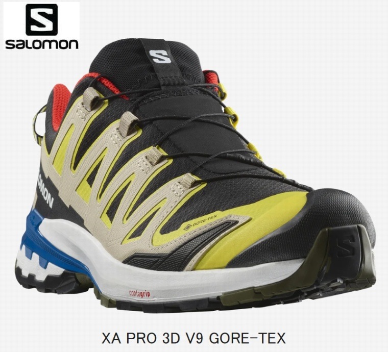 サロモン トレイルシューズ SALOMON XA PRO 3D V9 GTX Black/Butter 