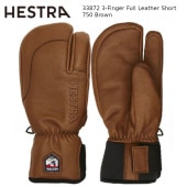 إȥ  HESTRA 33872 TOPO 3-FINGER Full Leather Short 750 Brown ե쥶 硼Ⱦ   ܳ 곰 饤ʡ