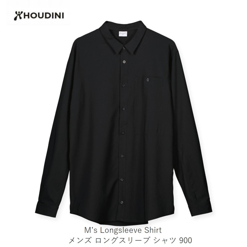 աǥ ȥɥ 2024 HOUDINI Ms Longsleeve Shirt 900 True Black  󥰥꡼ 