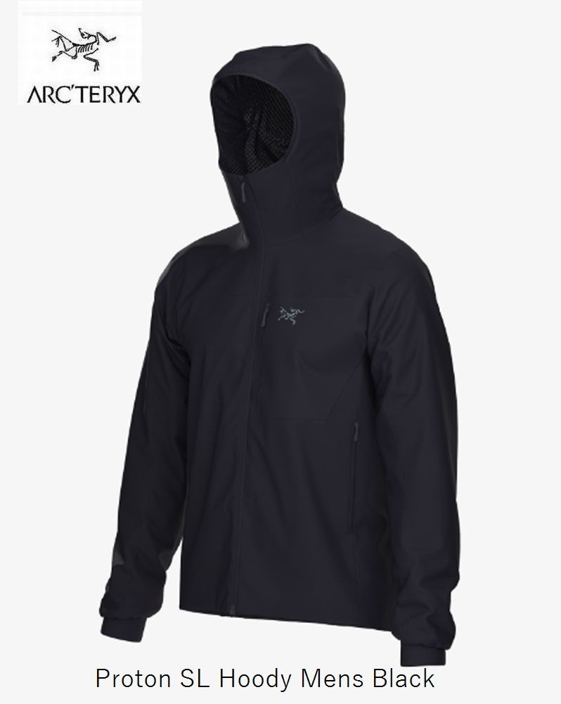 ARC'TERYX プロトンクルー　BLACK S Arc'teryx Men's Proton Pullover Crew Sweatshirt in Black Arc