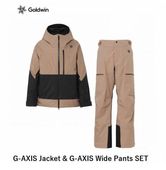 ɥ  2026 GOLDWIN G-AXIS JacketWIDE Pants SET GRAYISH TAUPE x BLACK ˥å 㥱å ѥ åȥå G15301+G35354  Darmizax