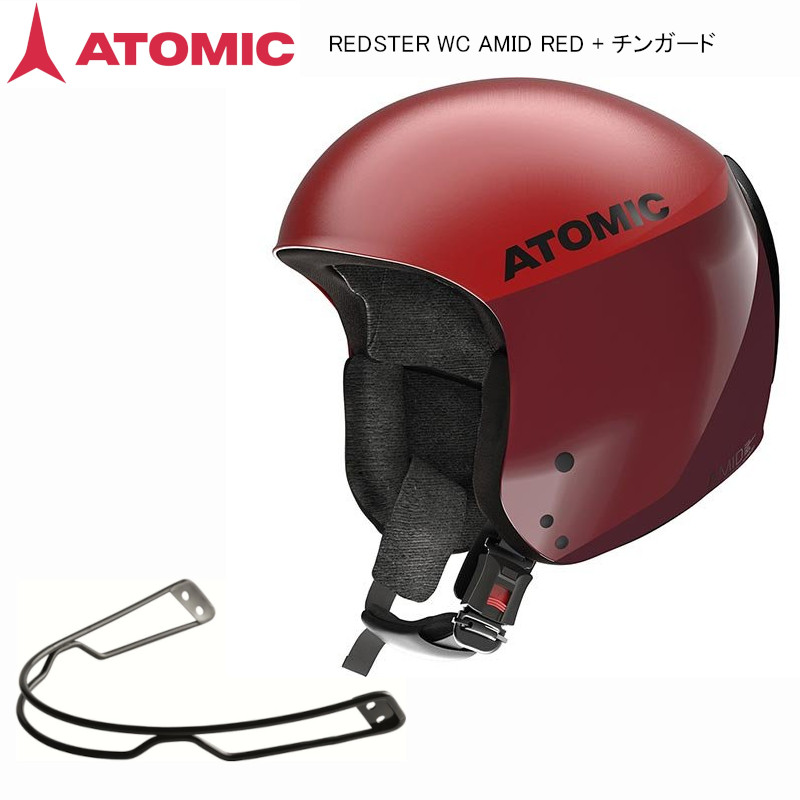 ȥߥå إå 󥬡 ATOMIC REDSTER WC AMID RED + CHIN GUARD REDSTER BLACK 졼 å