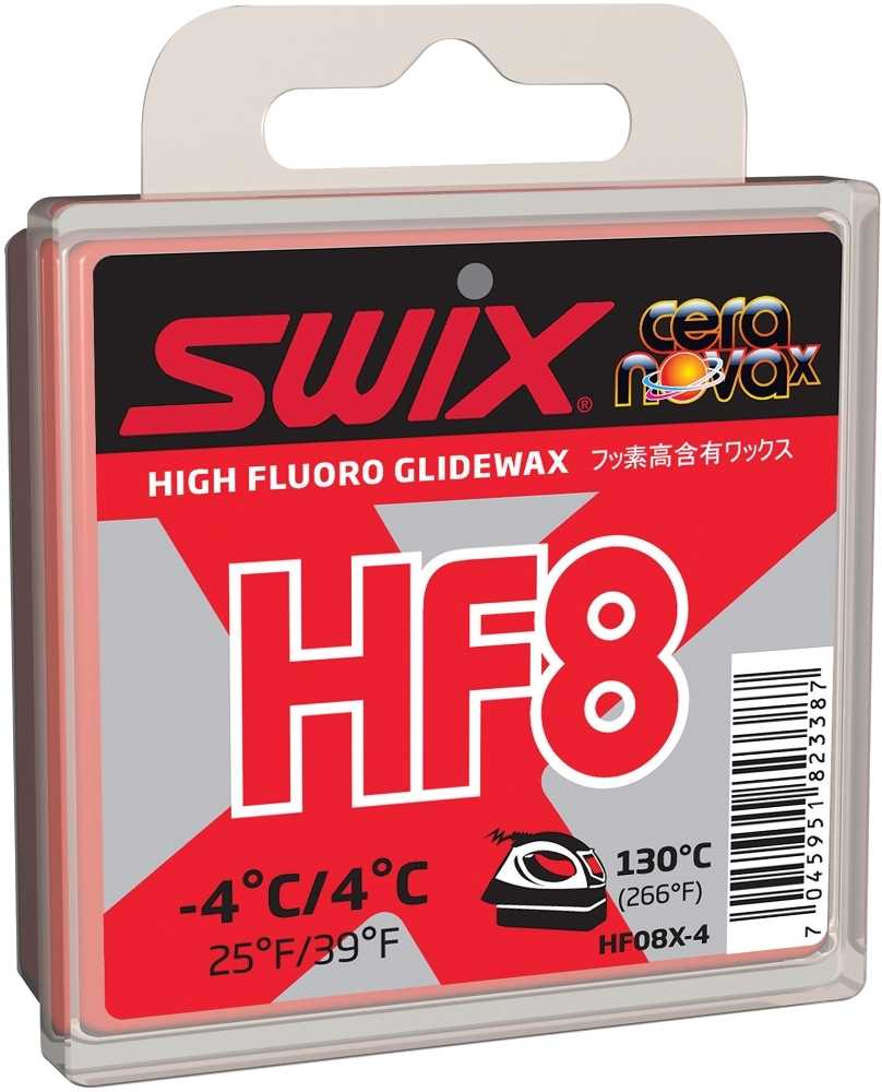 SWIX HF8 高フッ素グライドワックス 40g スウィックス SWIX HF-WAXES HF8-40g フッ素高含有 HF ワックス