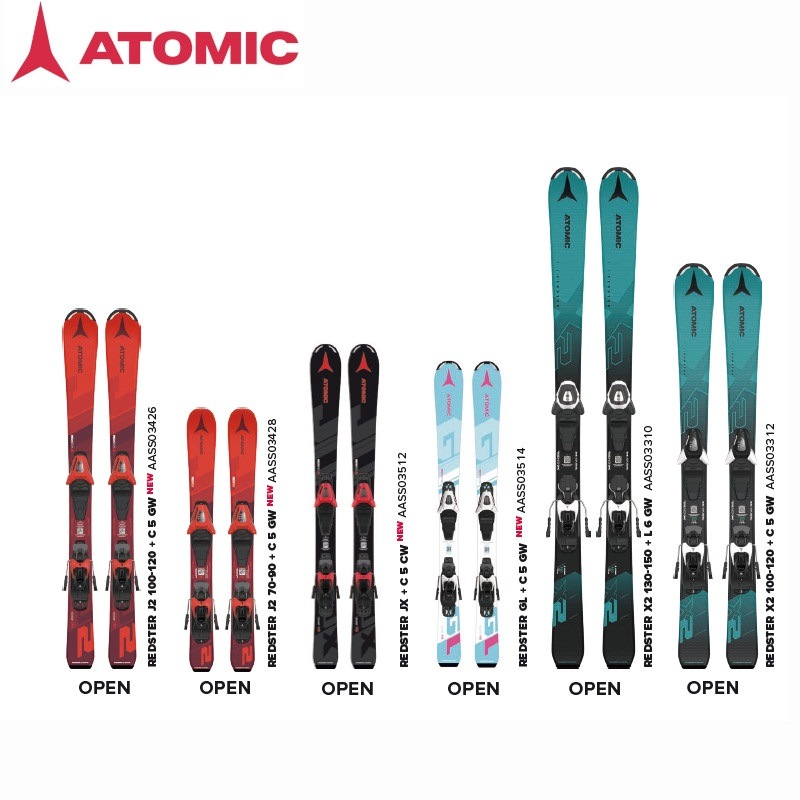 アトミック スキー板 2025 ATOMIC REDSTER X2 130-150 + L 6 GW レッド