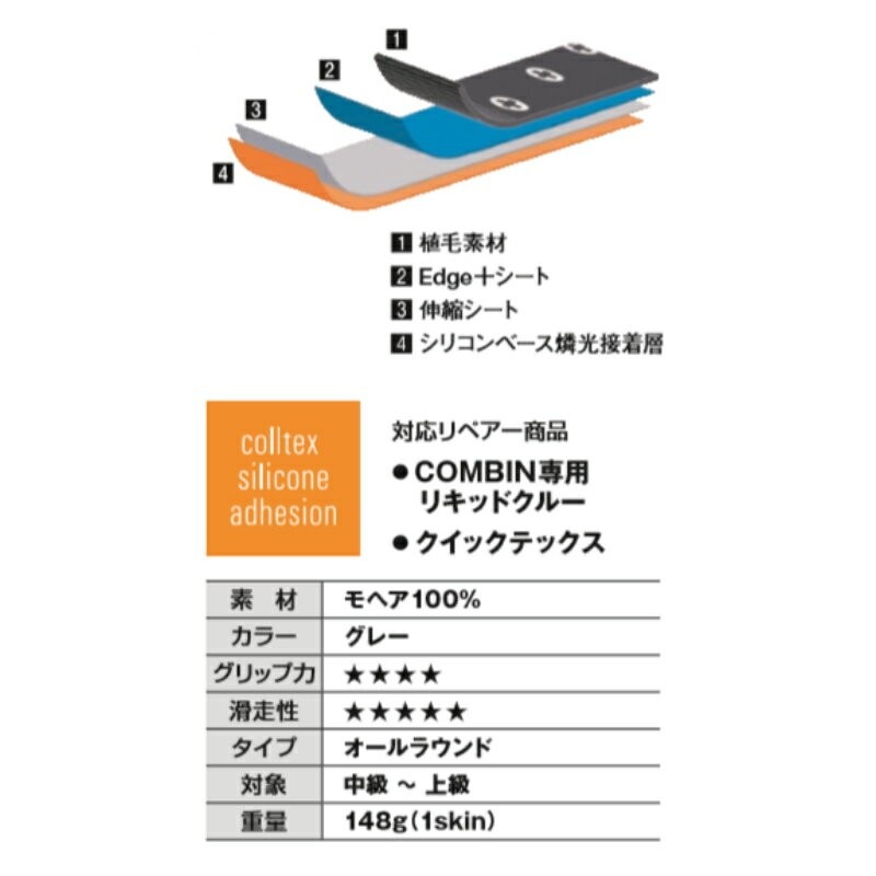 コールテックス colltex COMBIN カムロックセット 185cm×120mm スキー