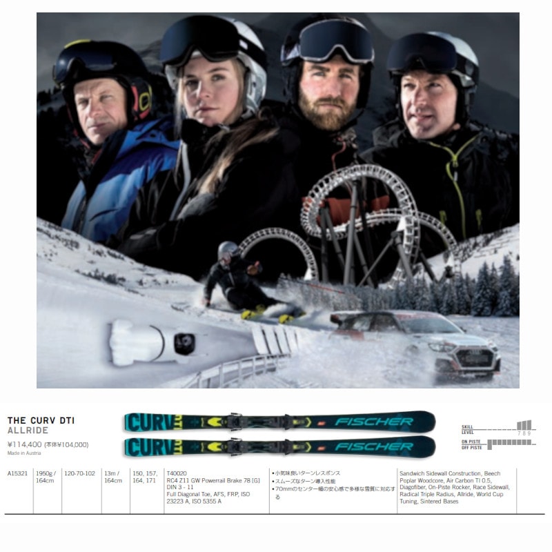 フィッシャー スキー板 2023 FISCHER THE CURV DTI ALLRIDE + RC4 Z11