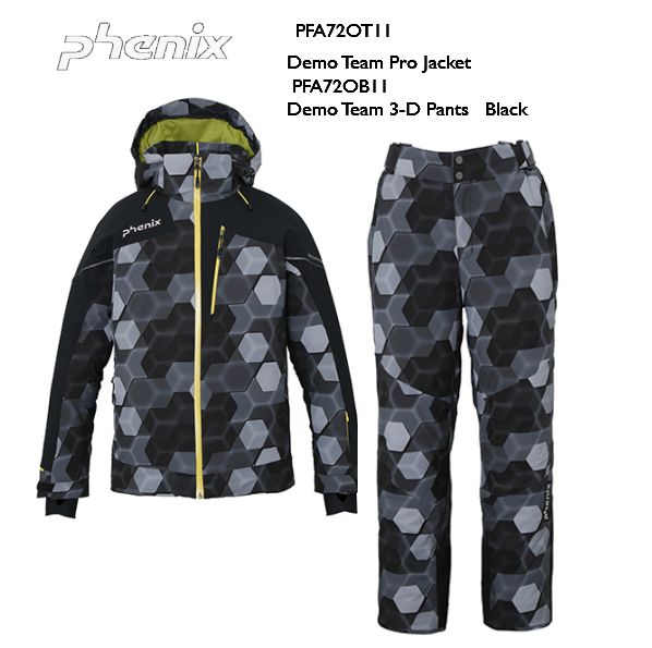 ե˥å ¨Ǽ 2021 Phenix Demo Team Pro Jacket Demo Team 3-D Pants Black PFA72OT11 PFA72OB11   ե˥å 岼å