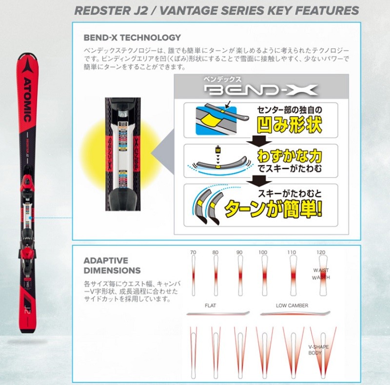 アトミック 2018/2019 ATOMIC REDSTER J2 +C5 SR 70/80/90/アトミック