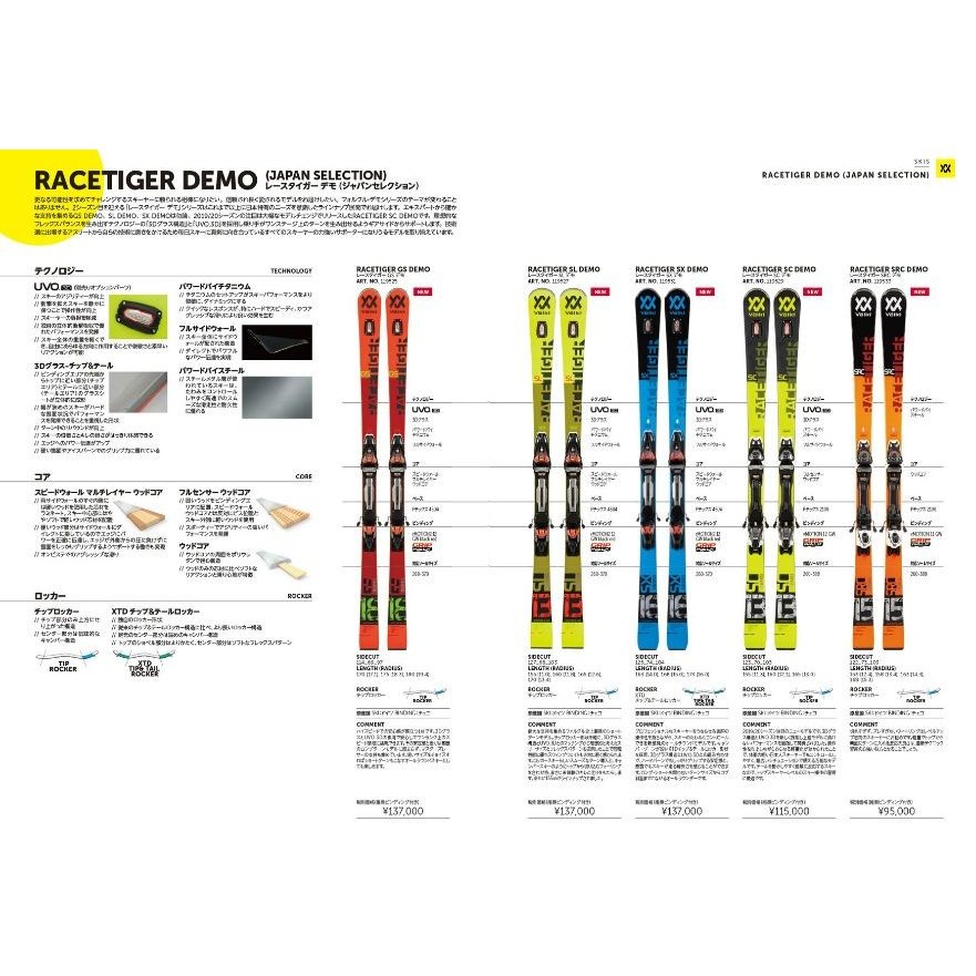 フォルクルRACETIGER SX DEMO + rMOTION2 12GW Volkl Racetiger スキー板 バインディング付き RACETIGER スキー 板