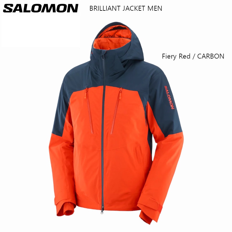   2024 SALOMON BRILLIANT JACKET M Fiery Red/CARBON ֥ꥢ  㥱å