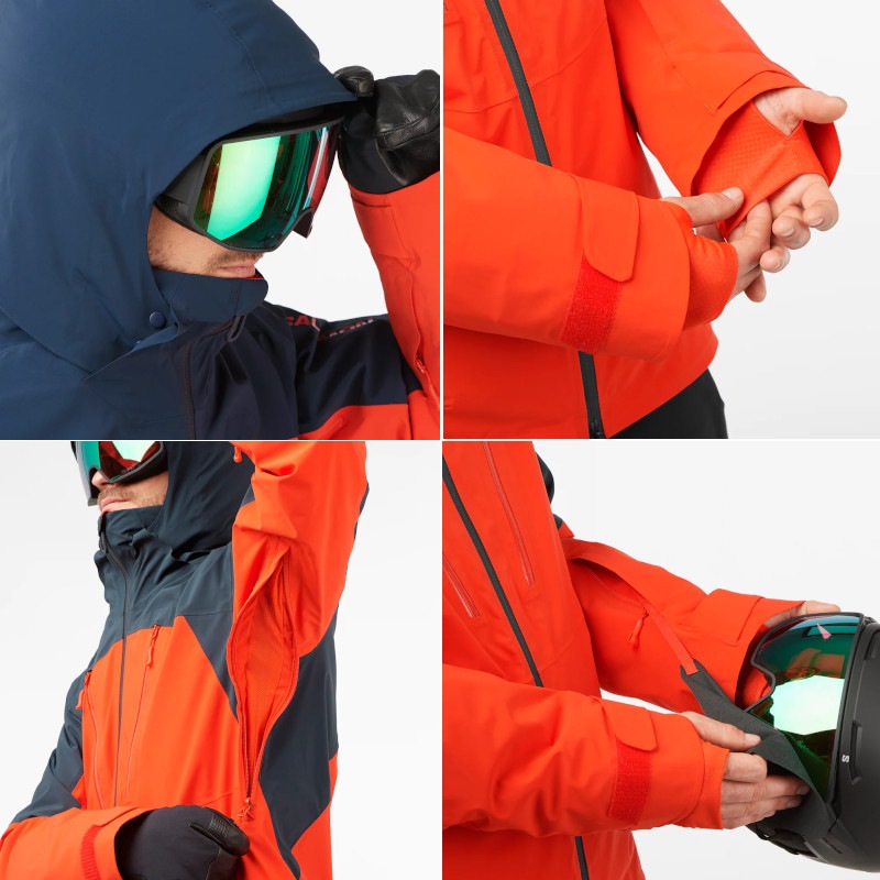 Salomon スキーウェア M レッド/オレンジ スキーウェア ジャケット SKI JK ADDICT JKT M | スポーツ用品