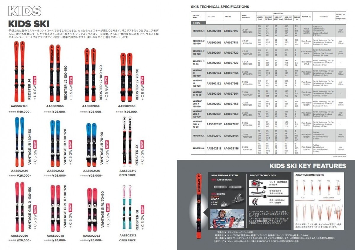 アトミック 2021 ATOMIC VANTAGE JR 70-90cm + C 5 GW アトミック