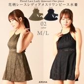 2点セット 花柄 アメスリ ワンピース型 水着 レディース セパレート M L 大人かわいい 大人可愛い 盛れる 露出少なめ ビキニ 体型カバー ブラック カーキ 中学生 高校生 大人 サウナ用水着|