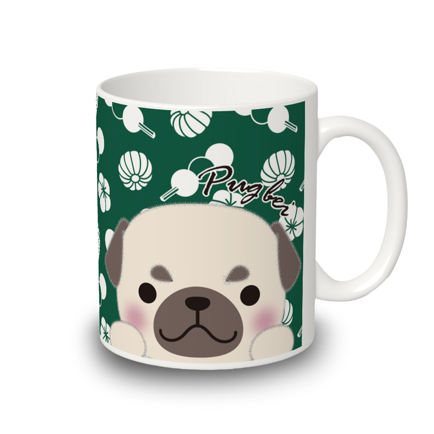 オンライン限定】豆しば三兄弟マグカップ(風呂敷/パグ兵衛) 571492