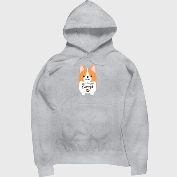 オンライン限定 いちにのコーギーパーカー 正面 オンライン限定商品 アミューズ公式オンラインショップ