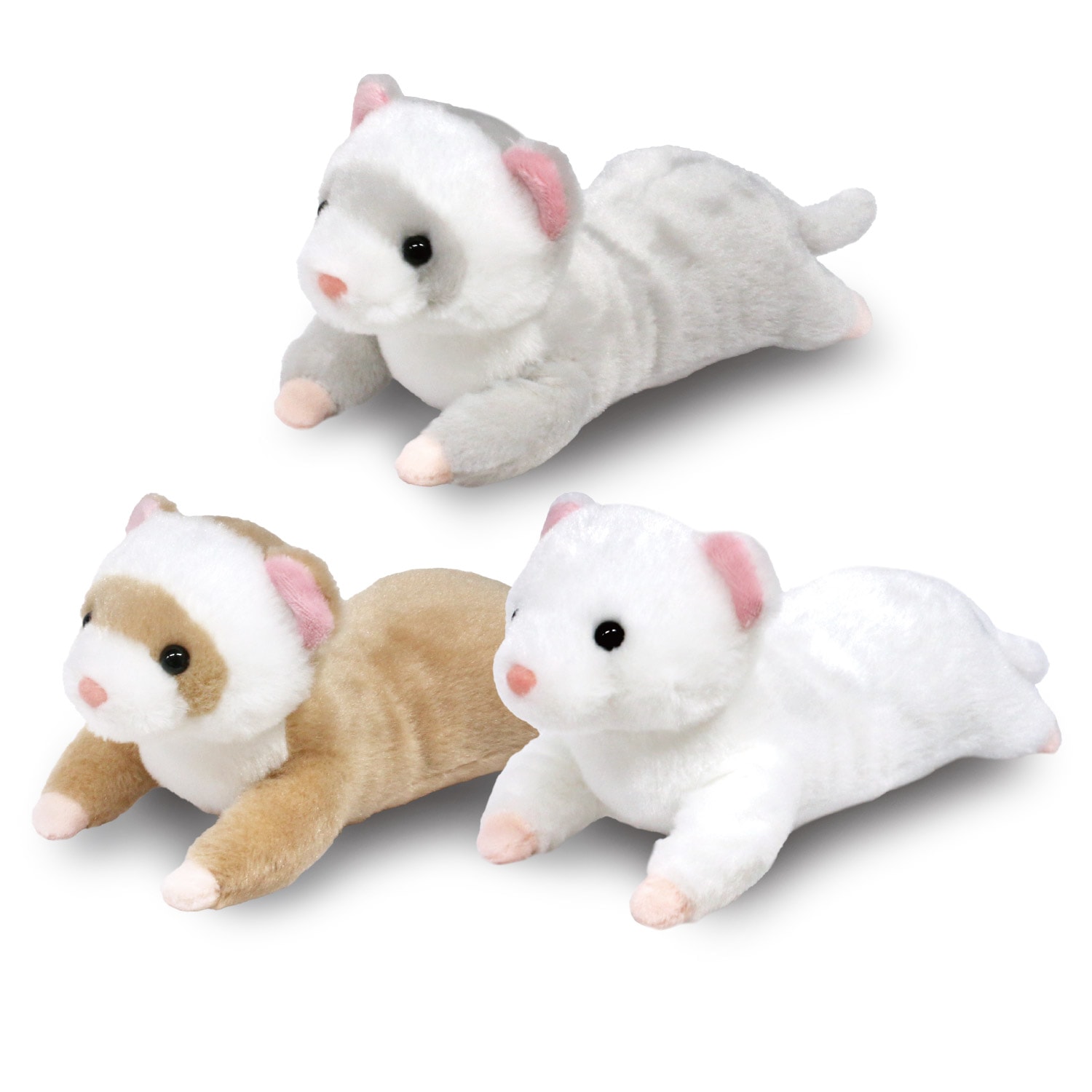 アミューズ くったり ろんぐフェレット ぬいぐるみ ウルトラBIG みるく ≪7月の新商品≫くったりろんぐフェレット-NEW ITEM