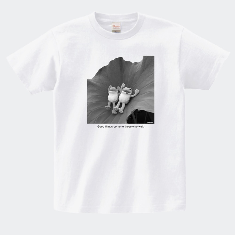 オンライン限定】おとぼけケロピョンTシャツ(モノクロ)：574523