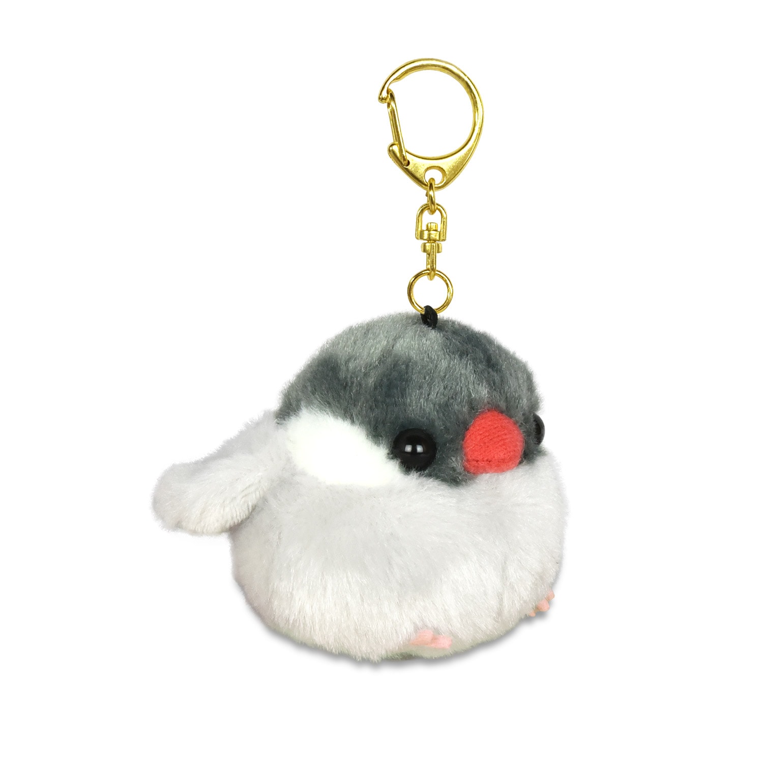 ふくふくことりマスコットキーホルダーぶんさく（文鳥）/Fuku-Fuku