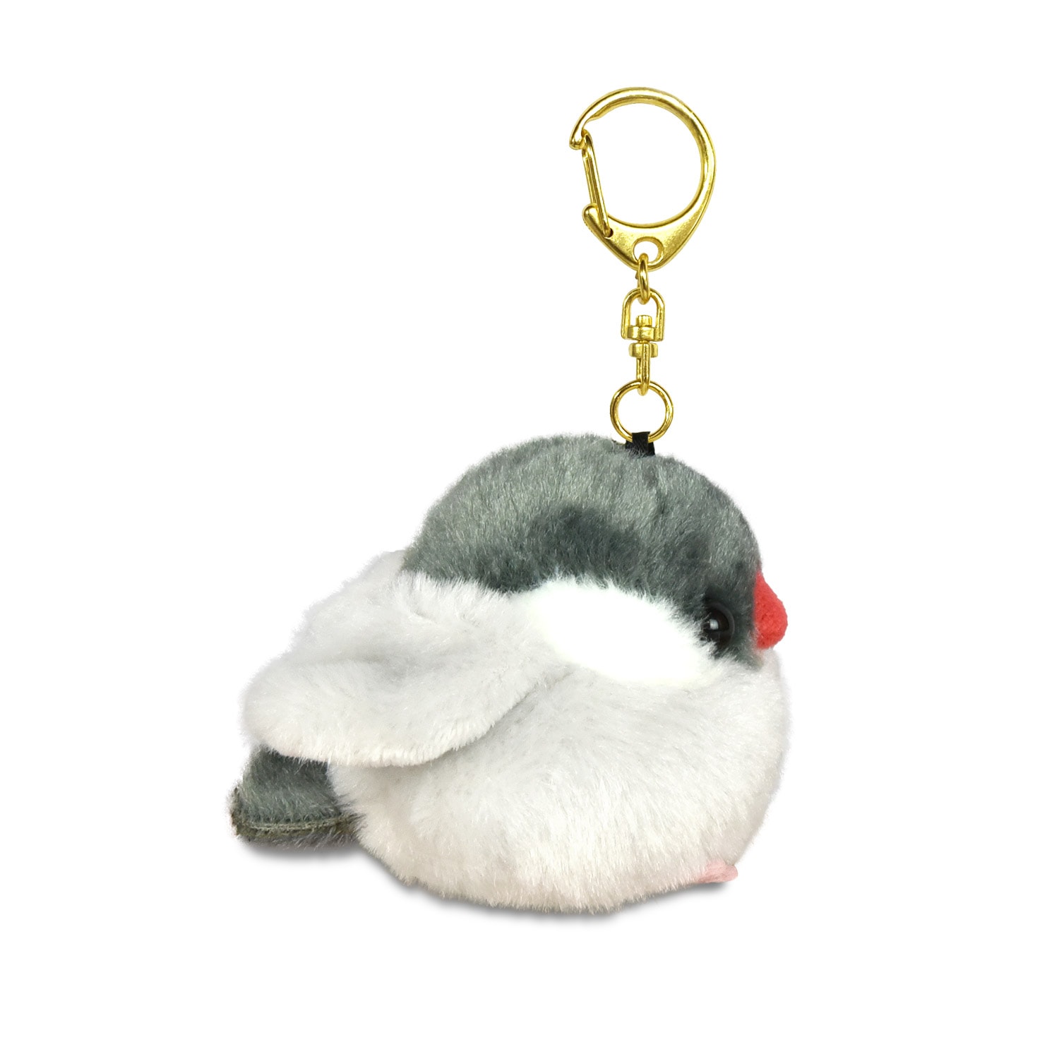 ふくふくことりマスコットキーホルダーぶんさく（文鳥）/Fuku-Fuku