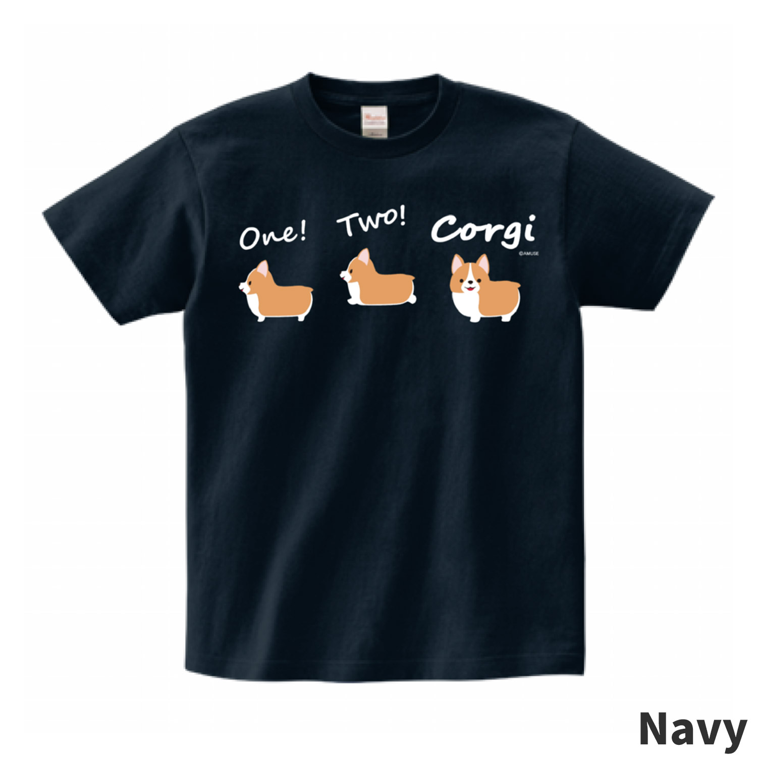 オンライン限定】いちにのコーギーTシャツ（one！two！Corgi