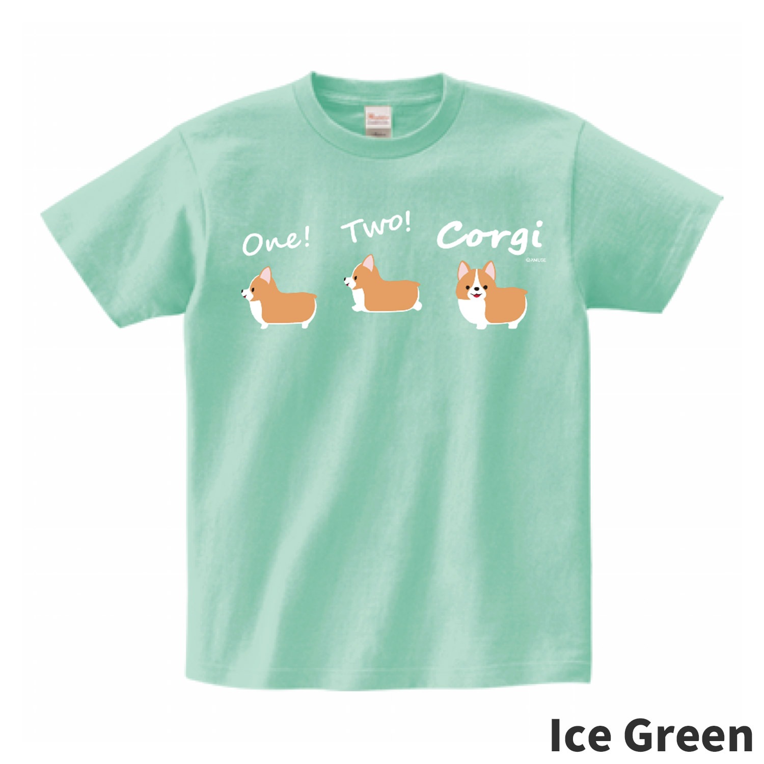オンライン限定】いちにのコーギーTシャツ（one！two！Corgi