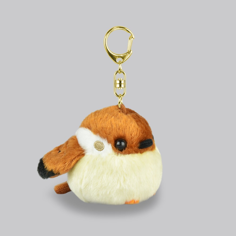 ふくふくことりマスコットキーホルダーちゅんすけ（スズメ）/Fuku-Fuku