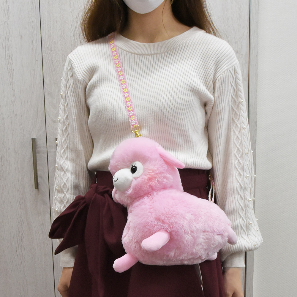 ベイビーアルパカッソぬいぐるみショルダーバッグ ももちゃん / Baby Alpacasso plush toys Shoulder bag