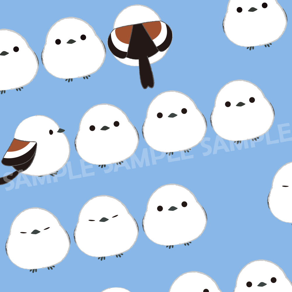 ふくふくシマエナガフェイスタオル/Fuku-Fuku Shimaenaga Hand towel