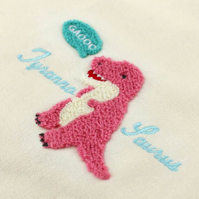 サガラ刺繍トートバッグ ティラノサウルス/Sagara Embroidery Lunch Tote Tyrannosaurus:702420