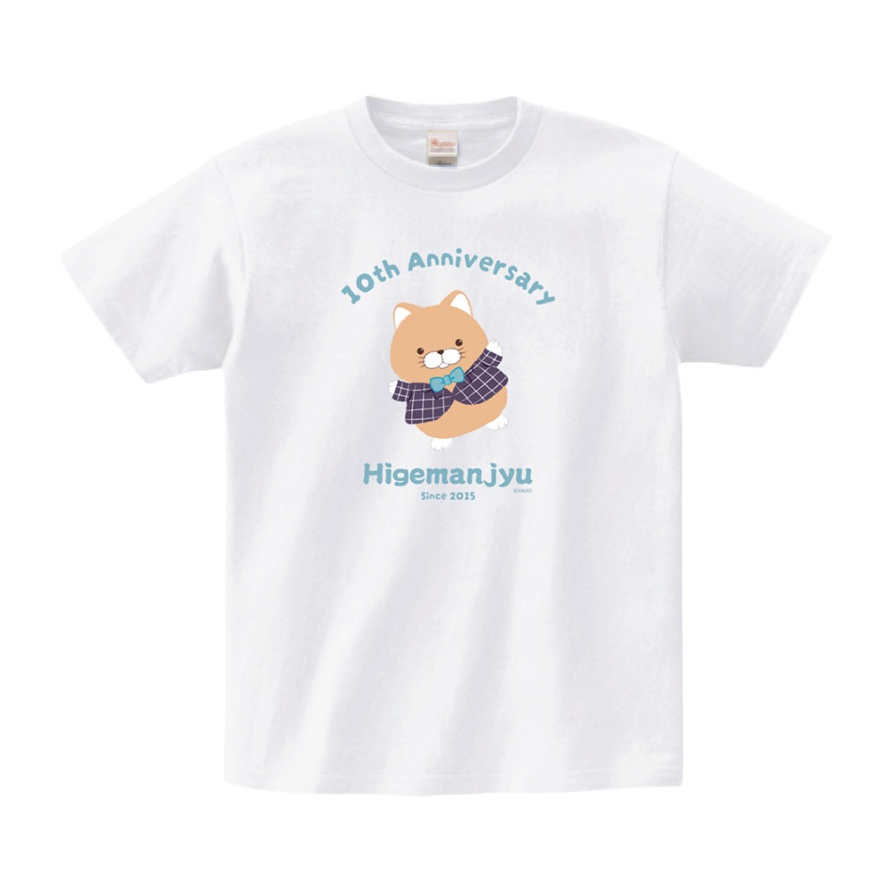 【期間限定】ひげまんじゅう10周年記念Tシャツ(ふくにゃん)：574449