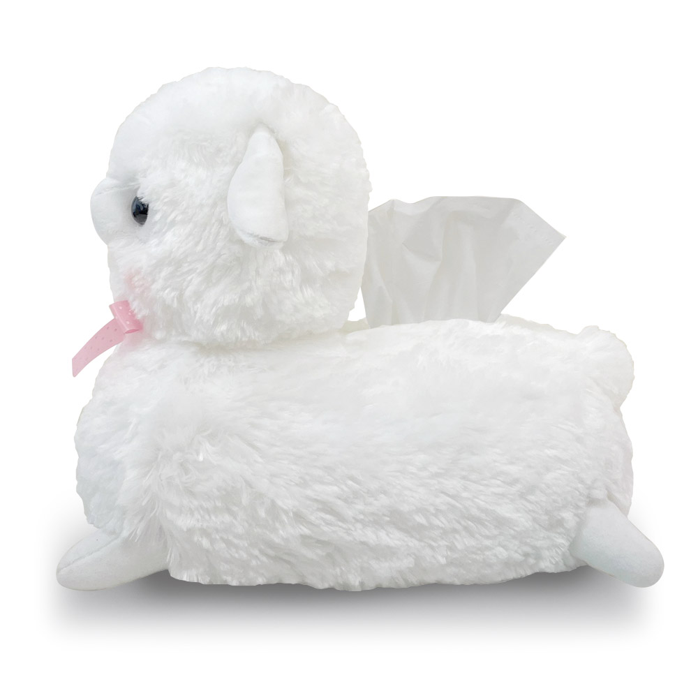 BABY　ティッシュカバー BEBE DECOふわふわミンクファー リボン付ティッシュカバー (BEBE