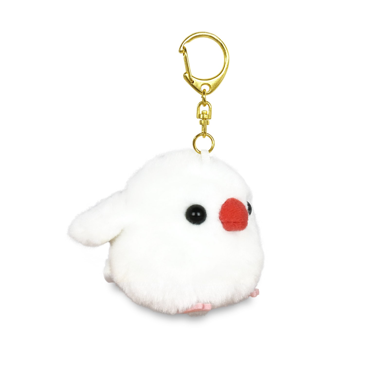 ふくふくことりマスコットキーホルダーぶんちょ（白文鳥）/Fuku-Fuku Kotori mascot keyholder Buncho (White Java Sparrow):705931