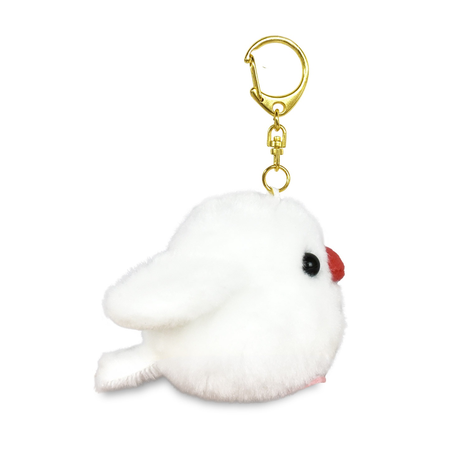 ふくふくことりマスコットキーホルダーぶんちょ（白文鳥）/Fuku-Fuku Kotori mascot keyholder Buncho (White Java Sparrow):705931