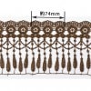 H906-001-102 アミュ・フリンジレース ドロップ こげ茶×ゴールド