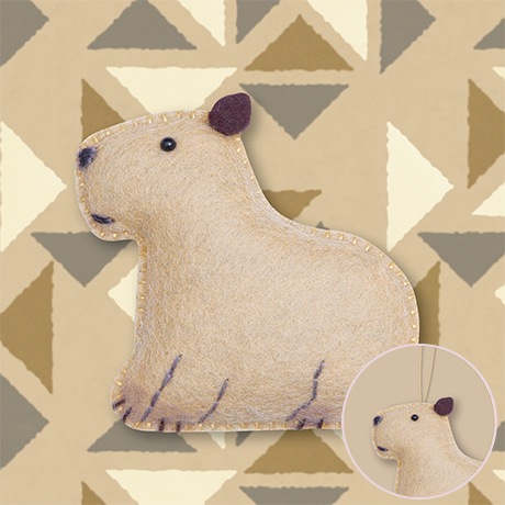 H481-002 型抜き済みフェルトでつくるカピバラ - ハマナカ商店