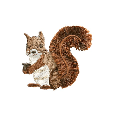 H459-156-8 ふさふさワッペン リス - ハマナカ商店