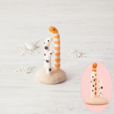 ハンドメイド・フェルト・専用ページ H441-640 ニードルフェルトでつくるどうぶつたち ニシキアナゴと